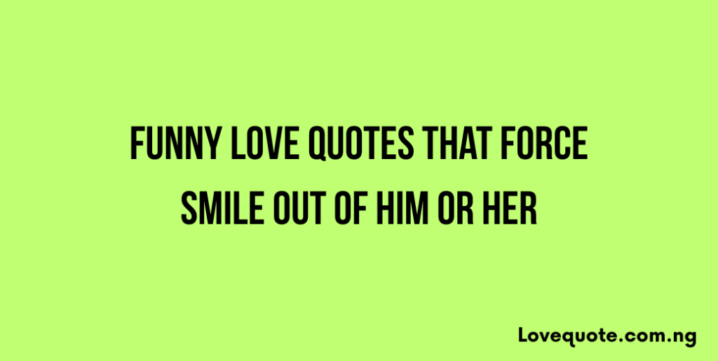 Funny Love Quotes That Force Smile Out Of Him Or Her